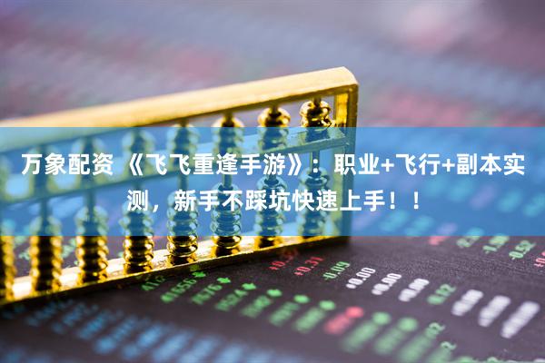 万象配资 《飞飞重逢手游》：职业+飞行+副本实测，新手不踩坑快速上手！！